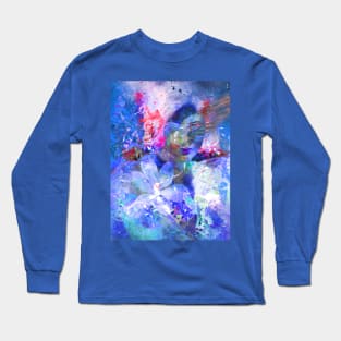 Mysterious Blue Lady Long Sleeve T-Shirt